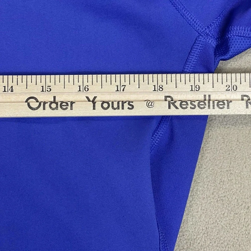 Nike Fit Womens L Hoodie Sweatshirt Blue 1/4 Zip Stretch‎